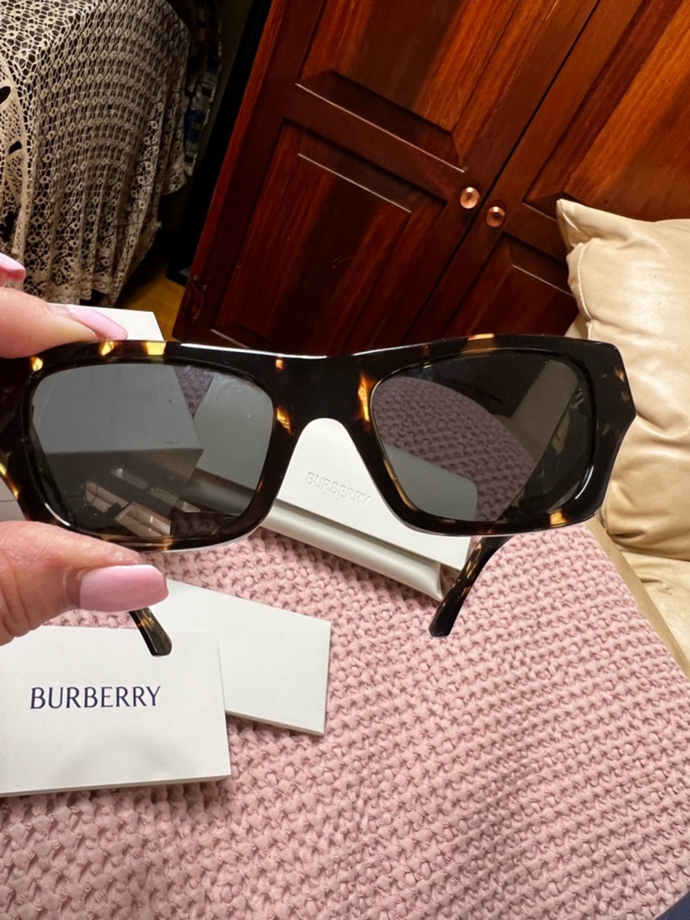 BURBERRY Cateye Yellow -Dark Havana B 441-U 4106/87 Sunglasses NIB